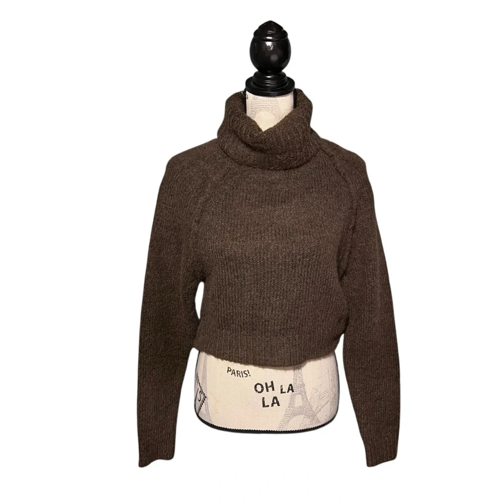 Zara Textured Brown Sweater size XS - Picture 2 of 7